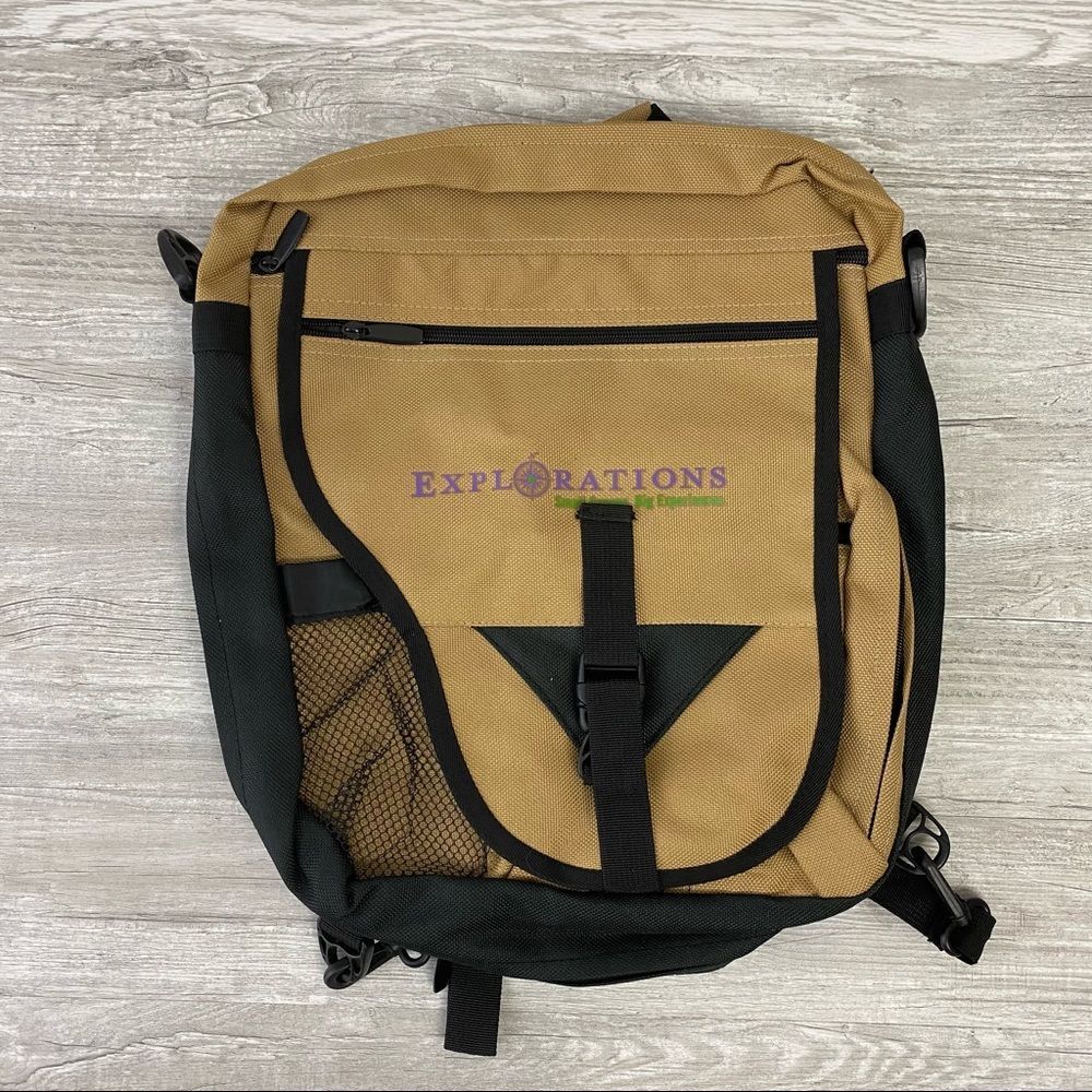 NWOT Exploration Tan & Black Back pack